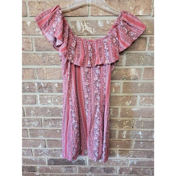 American Eagle 100% Viscose Off the Shoulder Button Down Dress, Women's XS - Picture 4 of 4